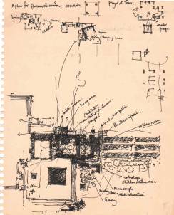 'Spirit of the Building' - Sketch from CEPT Sketchbook by Uday Andhare