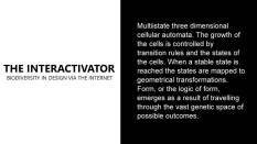 Programming the 'Interactivator'